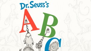 An artistic version of the cover of Dr. Seuss's ABC featuring the letters 'ABC' in capitals with fantastic creatures poking their heads between each letter.